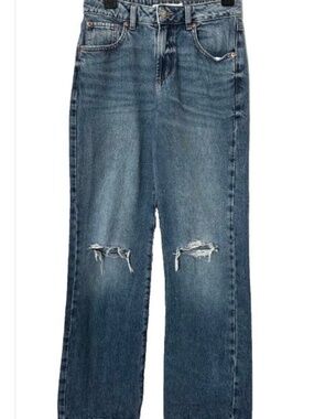 Garage Denim 90's Juniors SZ 5/27 Straight Leg Denim Distressed Jeans
